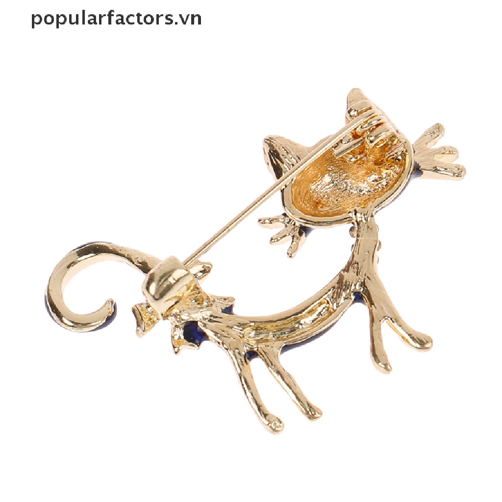 Ghim Cài Áo Hình Mèo Xanh Dương Cá Tính Cho Nữ