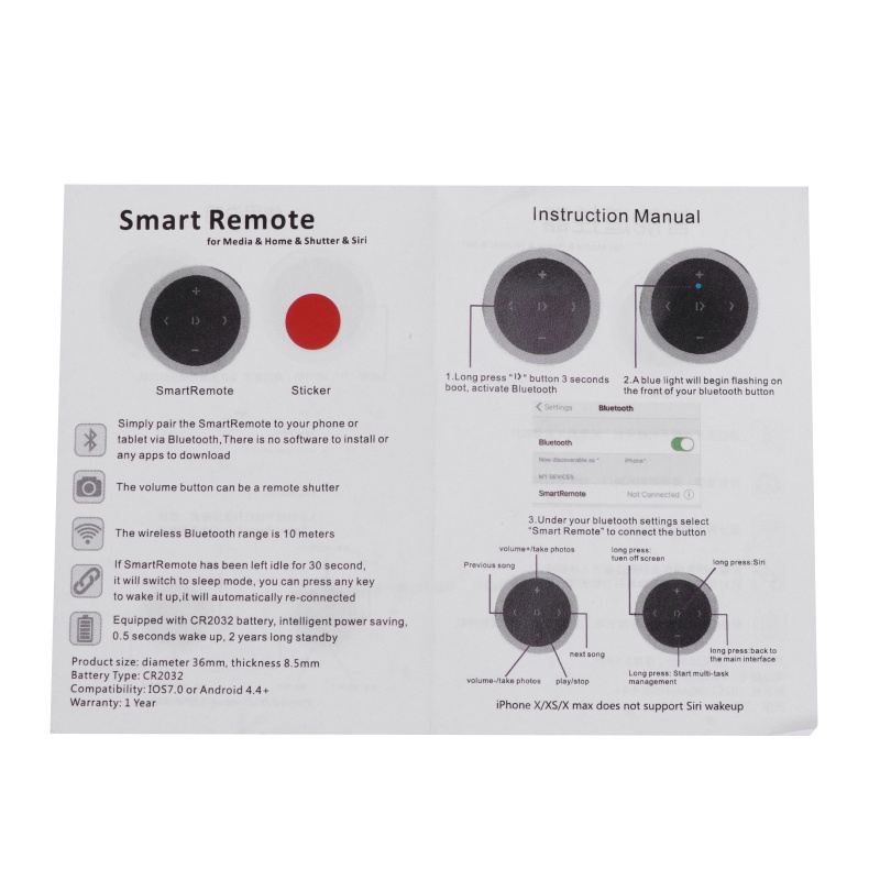 Vô Lăng Điều Khiển Từ Xa 5 Nút Đa Phương Tiện Cho Smart Switch