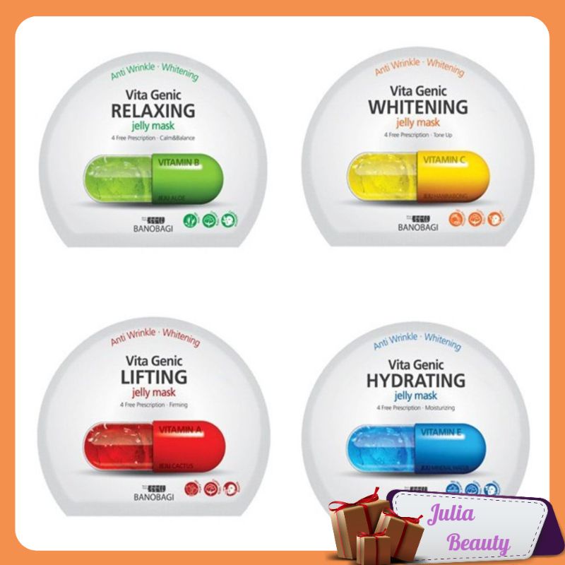 Mặt Nạ Banobagi / 𝘍𝘳𝘦𝘦𝘴𝘩𝘪𝘱 / Mặt Nạ Giấy Vita Genic Jelly Mask - Julia Beauty - Sp34