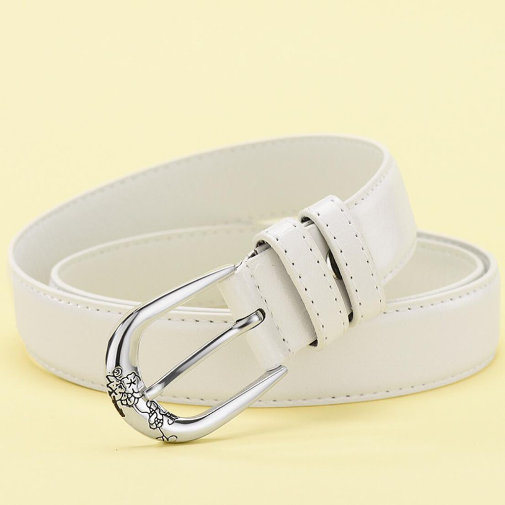 Fashion Women's Belt Engraved Metal Buckle Design Leather Belts Good For Jeans