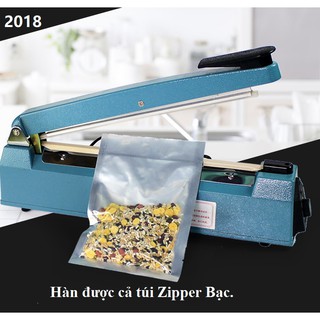 Máy Hàn Túi zip dày  +TẶNG BỘ DÂY NHIỆT nilong máy ép miệng túi PFS400 dài 40cm loại lớn Vỏ Sắt Cực Bền