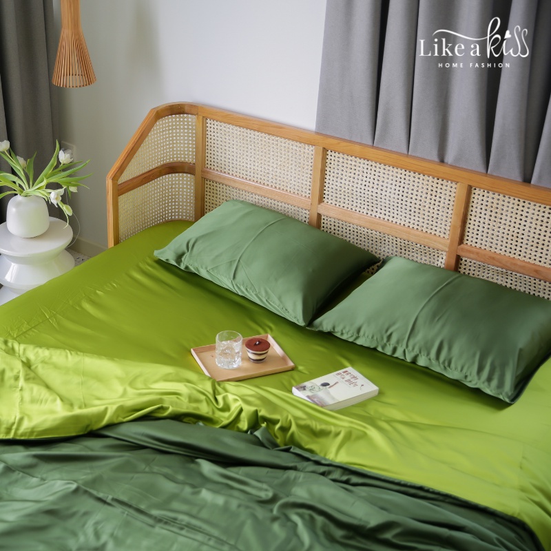 |GIÁ SỐC| Vỏ Chăn Lụa LIKE A KISS | 2mx2m2 | 8 Màu Trơn - 10 Màu Pha | Vải Lụa Mịn Mát Thân Thiện Cho Da Nhạy Cảm