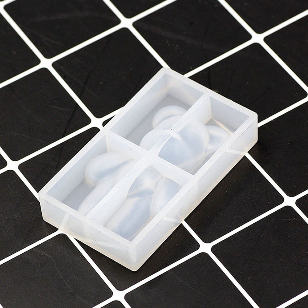 Khuôn Silicon Làm Móc Chìa Khóa Hình Gấu Dễ Thương