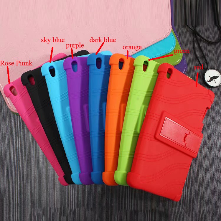 Ốp Máy Tính Bảng Silicon Chống Va Đập Có Giá Đỡ Cho Lenovo Tab 3 8 Plus P8 TB-8703F Tab3 8plus