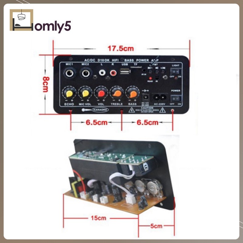 Bo mạch loa karaoke Bluetooth 4.2 30-120W dùng làm dàn hát karaoke DIY tại nhà