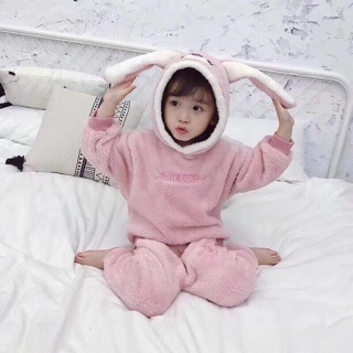 Set lông thỏ bé gái
