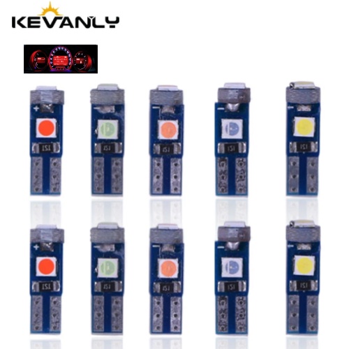 Set 6 Đèn Led Kevanly T5 W1.2W 3030 DC12V Gắn Bảng Đồng Hồ Xe Ô Tô Chất Lượng Cao