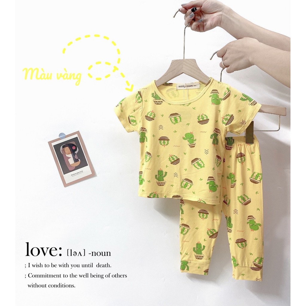 [SALE] Bộ Dài Tay Cho Bé Trai, Bé Gái Minky Mom Vải Thun Lạnh Hoạ Tiết Hồng Hạc, Quần Áo Thu Đông Cho Bé MKMTD2118