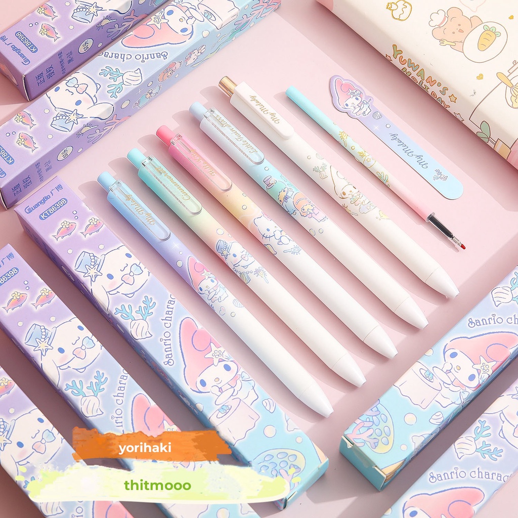 Blindbox - Bút mực đen Sanrio Characters Ngòi 0,5mm Thanh cài nhựa