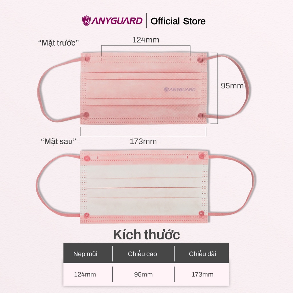 Khẩu Trang Hàn Quốc Sense 3 Lớp Kháng Khuẩn Chính Hãng ANYGUARD, Ngăn Tia UV, An Toàn Cho Da, Combo 30 Chiếc