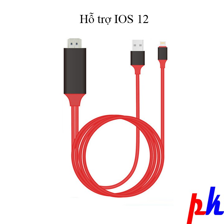 Cáp chuyển Lighting to HDMI tương thích với IP 5/5s/6/6s/7/7+/8/8+/10//10+/XSMAX