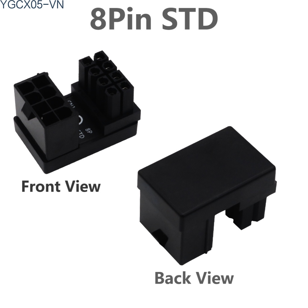Đầu Chuyển Đổi Nguồn Atx 8pin / 6pin Sang 8pin / 6pin 180 Độ Cho Máy Tính / Đồ Họa | BigBuy360 - bigbuy360.vn