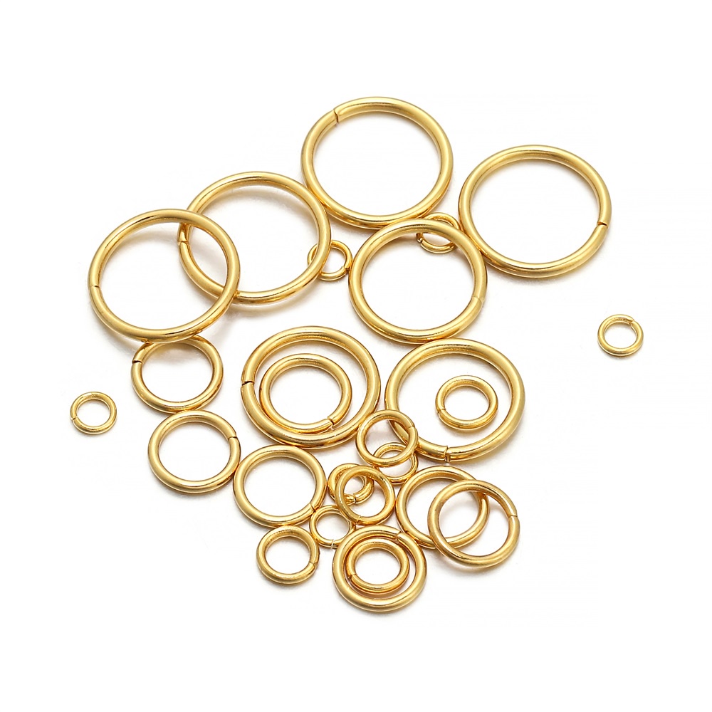 Set 100-200 khoen tròn St.kunkka làm trang sức bằng thép không gỉ 4 5 6 8 10 mm