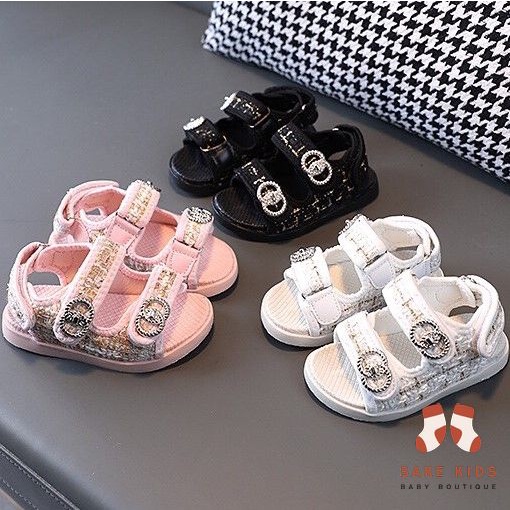 Dép quai hậu cho bé - Sandal quai dán tiện lợi chất dạ tex cực sang đế chống trơn trượt tốt mẫu mới nhất M2006