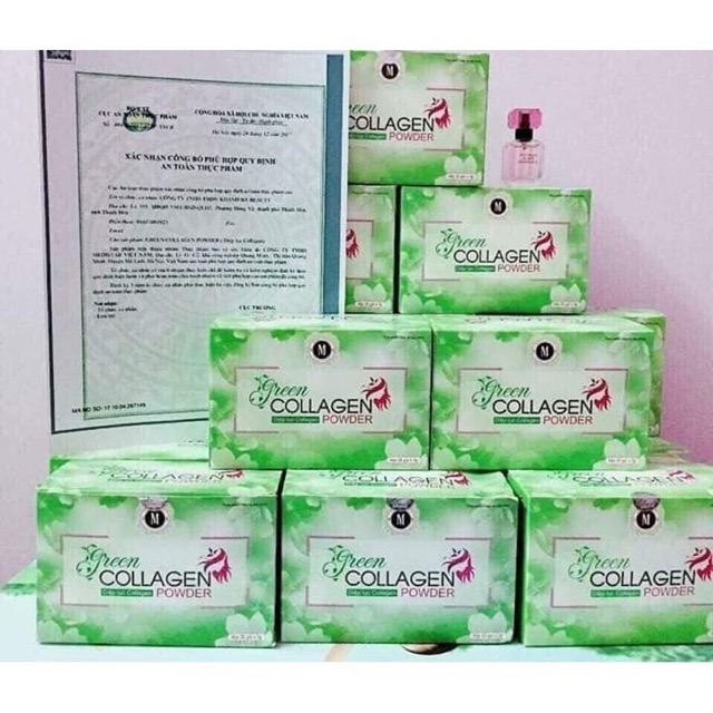Hộp 30 gói diệp lục collagen ⚡ CAO CẤP ⚡ Thức uống tảo biển collagen hiệu quả nhanh, làm chậm quá trình oxy hóa
