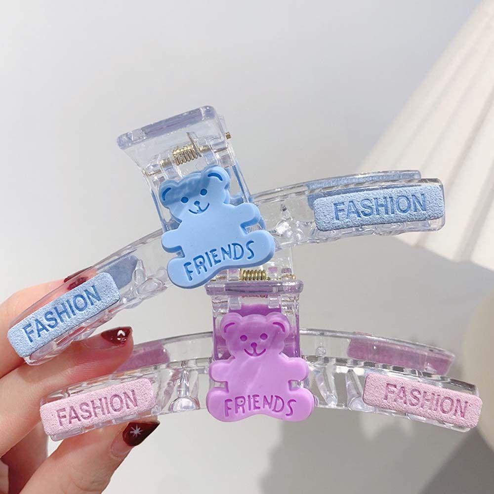 Móng Vuốt Tóc PRESTON Thời Trang Dễ Thương|Kẹp Tóc Hình Gấu Hoạt Hình Phong Cách Hàn Quốc Cho Nữ