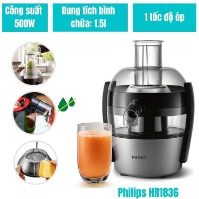 Máy ép trái cây Philips HR1836 bảo hành 24 tháng model mới 2021