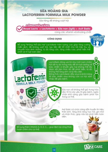 Sữa Hoàng Gia Úc Lactoferrin Formula Milk Powder