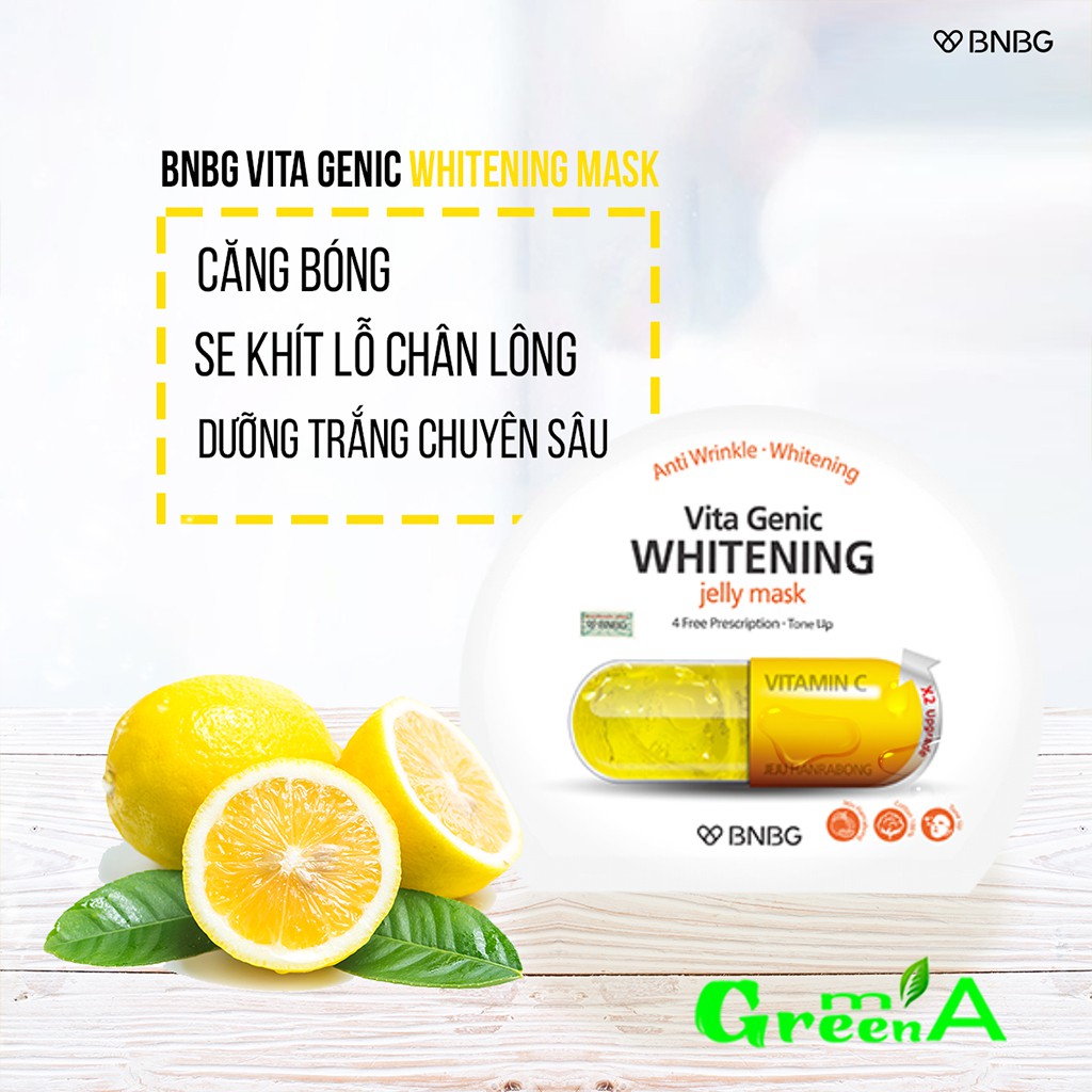 Mặt Nạ BNBG Vita Genic Whitening Jelly Mask Dưỡng Trắng 30ml [NHẬP KHẨU CHÍNH HÃNG] [MIẾNG LẺ]