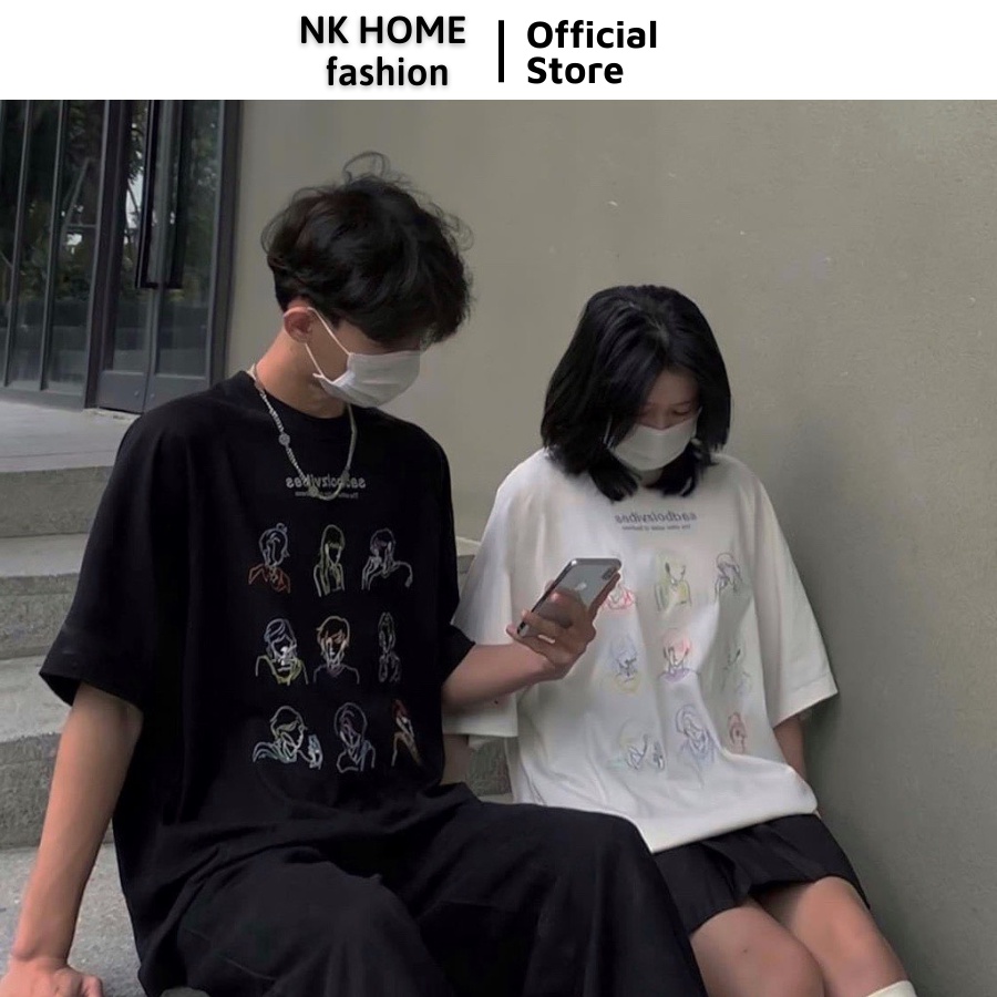 Áo ThunSad boy VIBES TOSS Tay Lỡ From Rộng Unisex - Áo Phông SHOP1999 Cho Nam Nữ Hội Nhóm