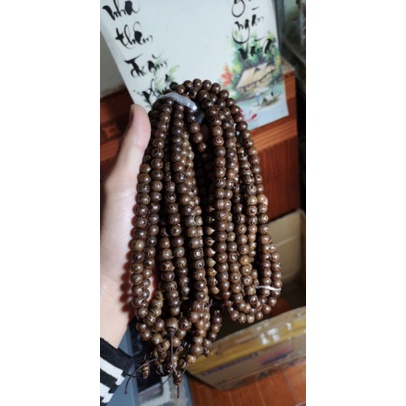 Tràng 108 hạt gỗ mun công
