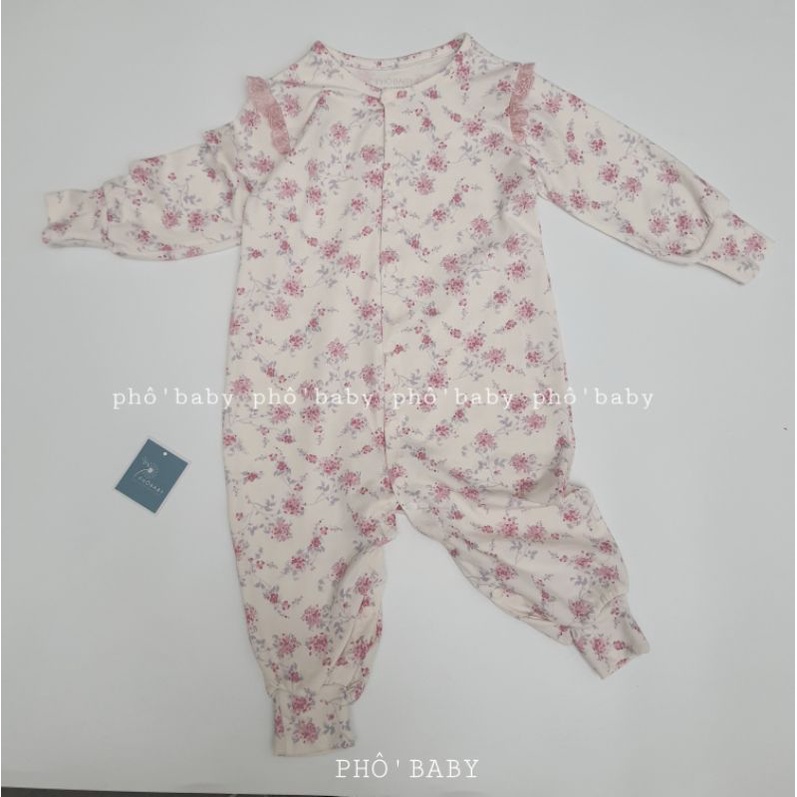 bộ liền thân hồng cánh tiên pettit mềm mát cho bé gái