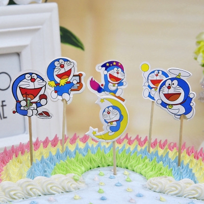 24 Que Cắm Trang Trí Bánh Hình Doraemon