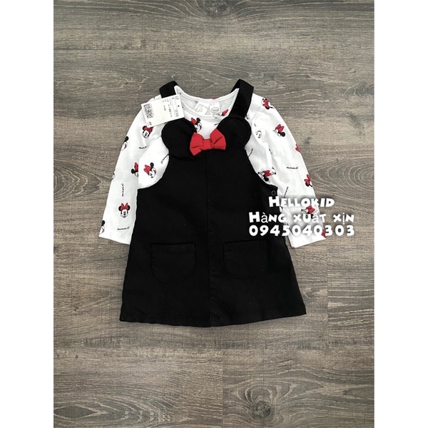 Set yếm kèm áo Minnie bé gái