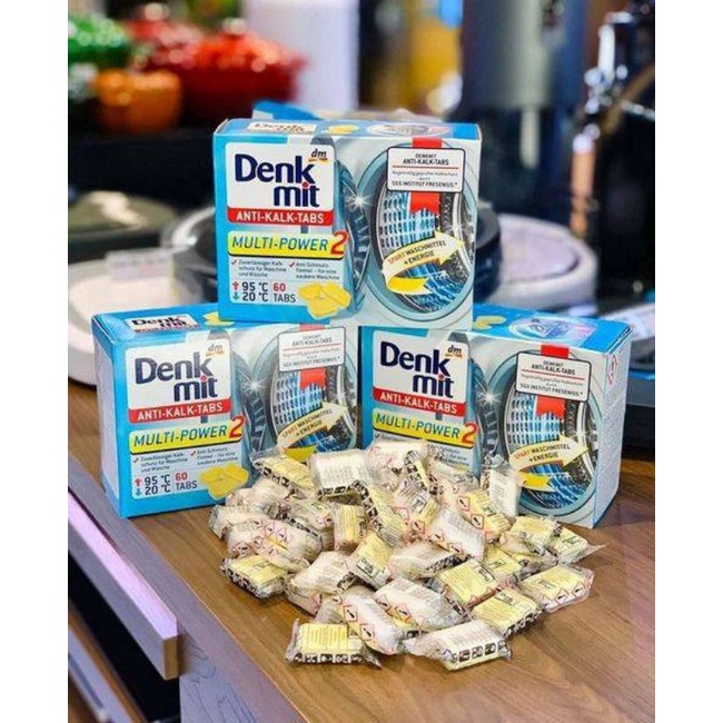 Viên tẩy lồng giặt Denkmit - Hộp 60 viên
