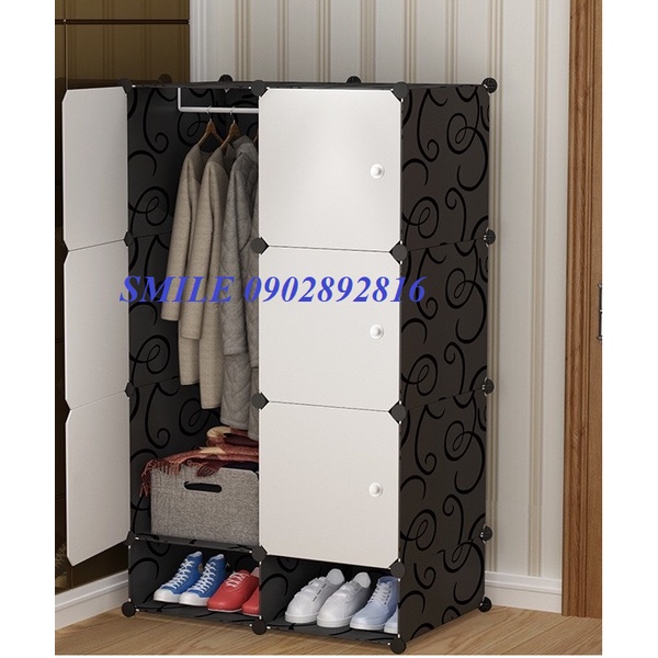 [SỈ SLL]Tủ Nhựa Lắp Ghép 6 ô Lớn và 2 ô Nhỏ Để Quần Áo Và Đồ Cá Nhân (Chọn hình theo phân loại)