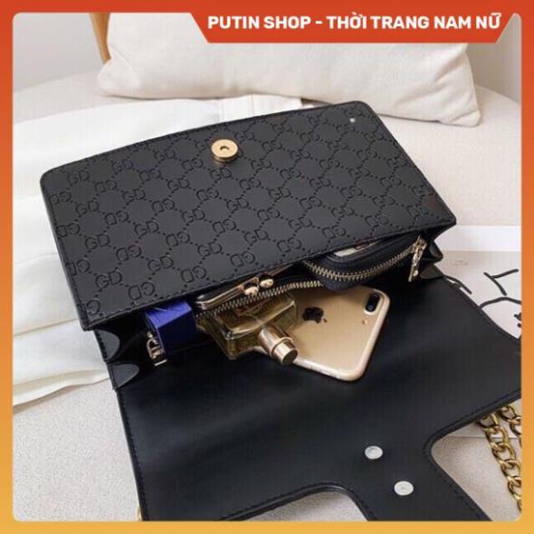 Túi đeo chéo hàng quảng châu in vân chìm,Túi xách đeo vai đen đỏ rượu xanh lam phong cách thời trang dự tiệc