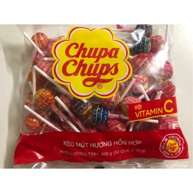 Kẹo Mút Chupa Chups gói 600g ( 60 que )