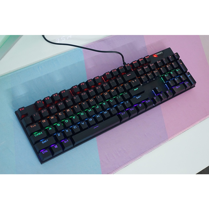 Bàn phím cơ giá rẻ LED TOMATO Gaming RGB máy tính bàn có dây LUVIBA S220