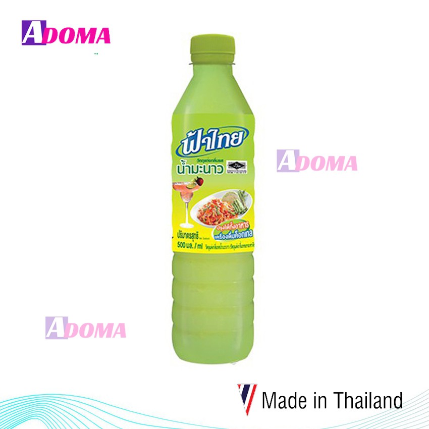 Nước chanh 45% Thương hiệu Fa Thai Thái Lan dùng pha chế và làm somtum - น้ำมะนาว ตราฟ้าไทย 1000 ml. ขวด