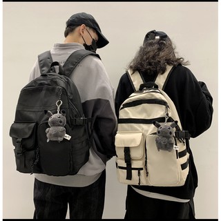 Balo Thời Trang 💖Maprick💖 Balo Đẹp Hai Màu Đen Sữa - Balo Chống Nước Vải Dù Mịn Vừa Vặn Với Người