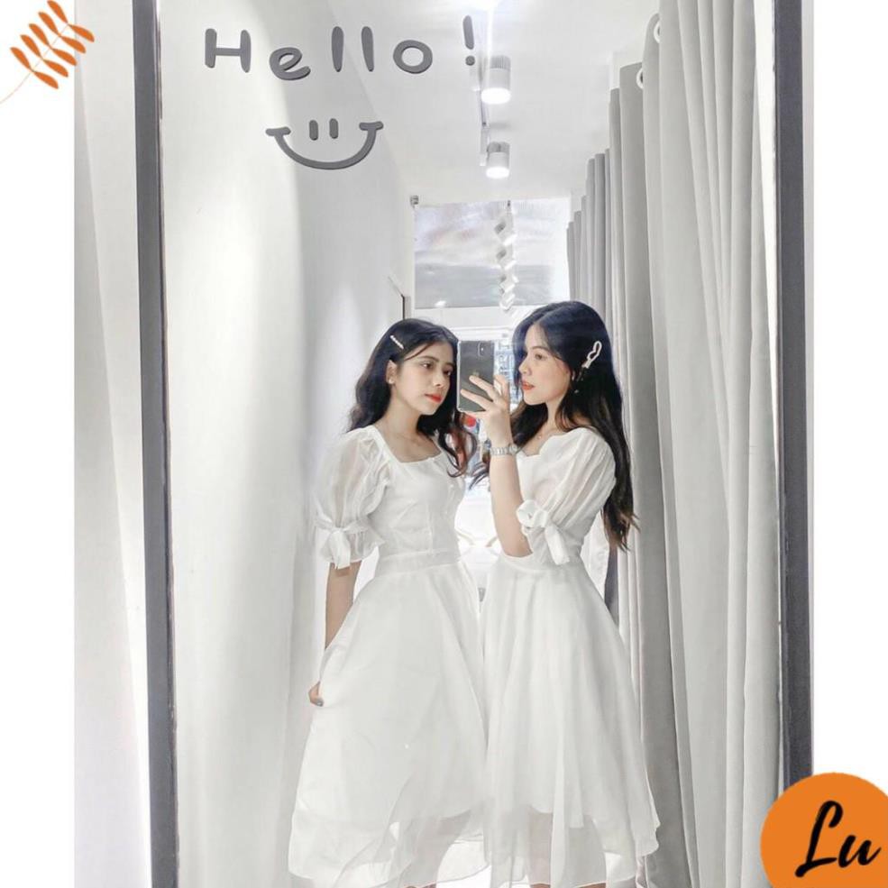 Váy Nữ Đẹp 💖FREESHIP💖 Đầm trắng dự tiệc tay nơ xinh xắn [Mẫu Mới 2021] | BigBuy360 - bigbuy360.vn