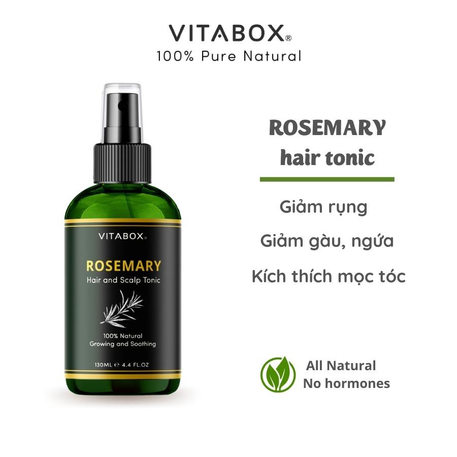 Xịt dưỡng tóc VITABOX Rosemary Hair Tonic - Giảm rụng, ngứa, gàu, kích thích mọc tóc - 120mL