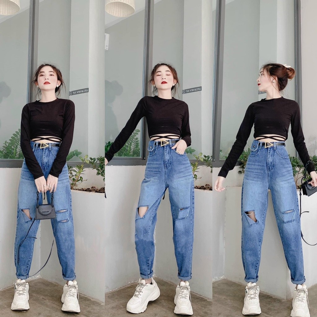 [HÌNH THẬT] ÁO CROPTOP CỘT DÂY HỞ EO ÔM BODY CO GIÃN - ÁO THUN DÀI TAY CRT TRƠN BASIC TRẮNG ĐEN ULZZANG CÁ TÍNH 24