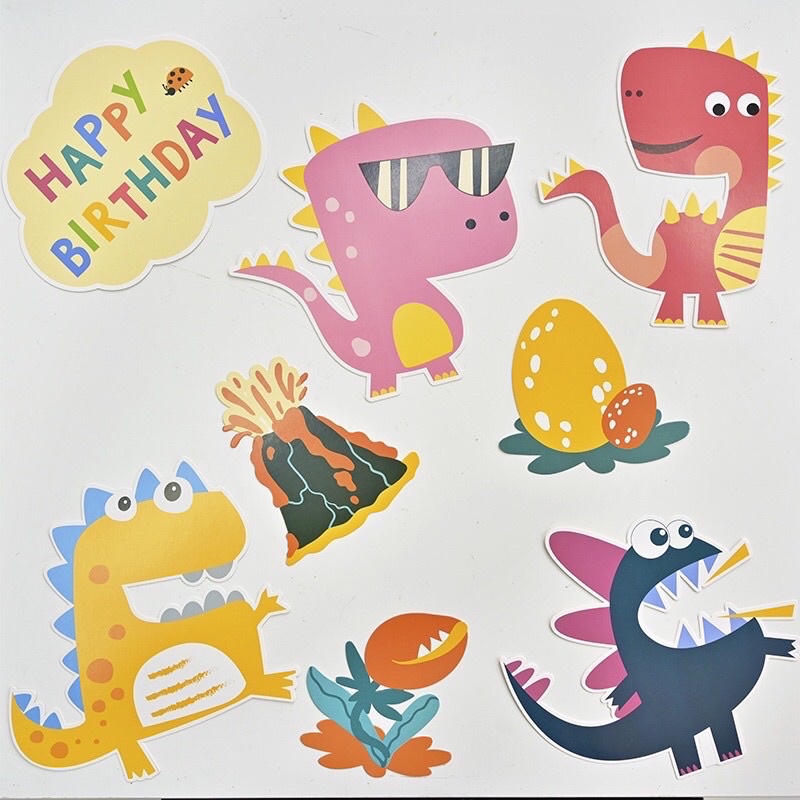 Bộ dây chữ HAPPY BIRTHDAY kèm sticker trang trí sinh nhật cho bé