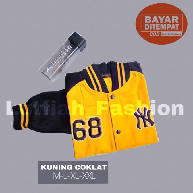 Recent! Áo khoác thêu chữ BASEBALL VARSITY / BASEBALL NY-68