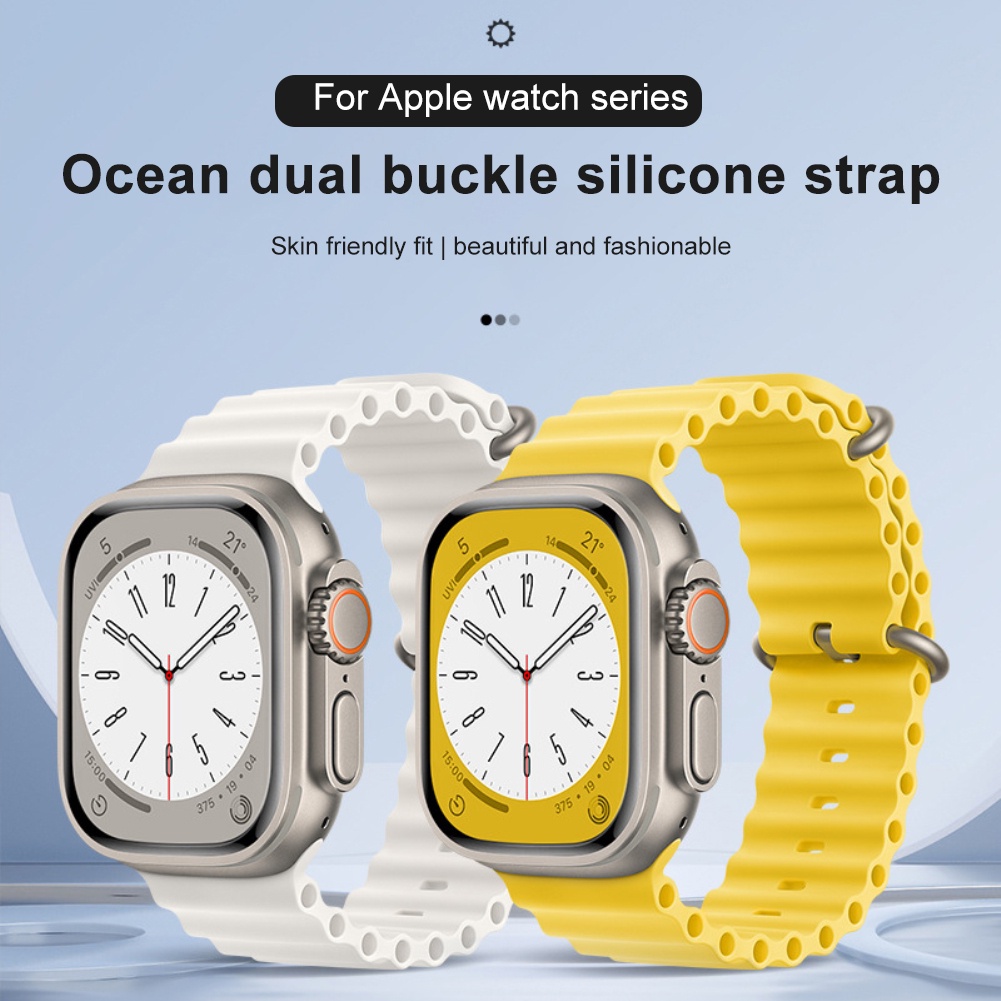 Ocean Dây Đeo Cho Apple Watch Band Series 8 Ultra 49Mm 45Mm Đồng Hồ Thông Minh 44Mm 42Mm Iwatch Serie 7 6 Se 5 Phụ Kiện