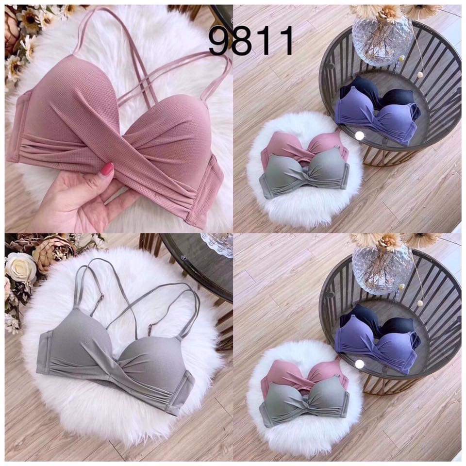 [ CÓ SIZE 32 ] Bộ đồ lót su đúc nữ cao cấp không gọng push up AS87 | BigBuy360 - bigbuy360.vn