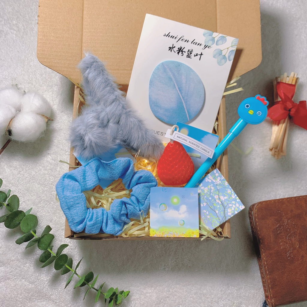 Hộp quà Tặng Dành Cho Bạn Gái Mê Scrunchies Set Chun Buộc Tóc Dễ Thương Tặng Giáng Sinh Sinh Nhật 8/3 20/10