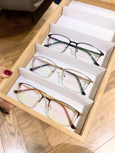 KÍNH GIẢ CẬN VIỀN KIM LOẠI CAO CẤP[Tặng kèm túi da+khăn lau] | BigBuy360 - bigbuy360.vn