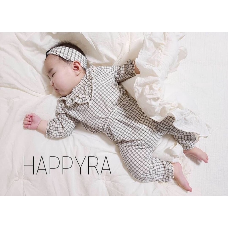 Bộ kẻ xuân hè peekaboo Hàn Quốc cho bé