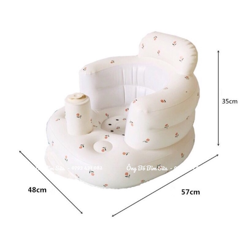 Ghế hơi tập ngồi cho bé PLAYING – Hoạ tiết Gấu, Oliu, Cherry 6M+