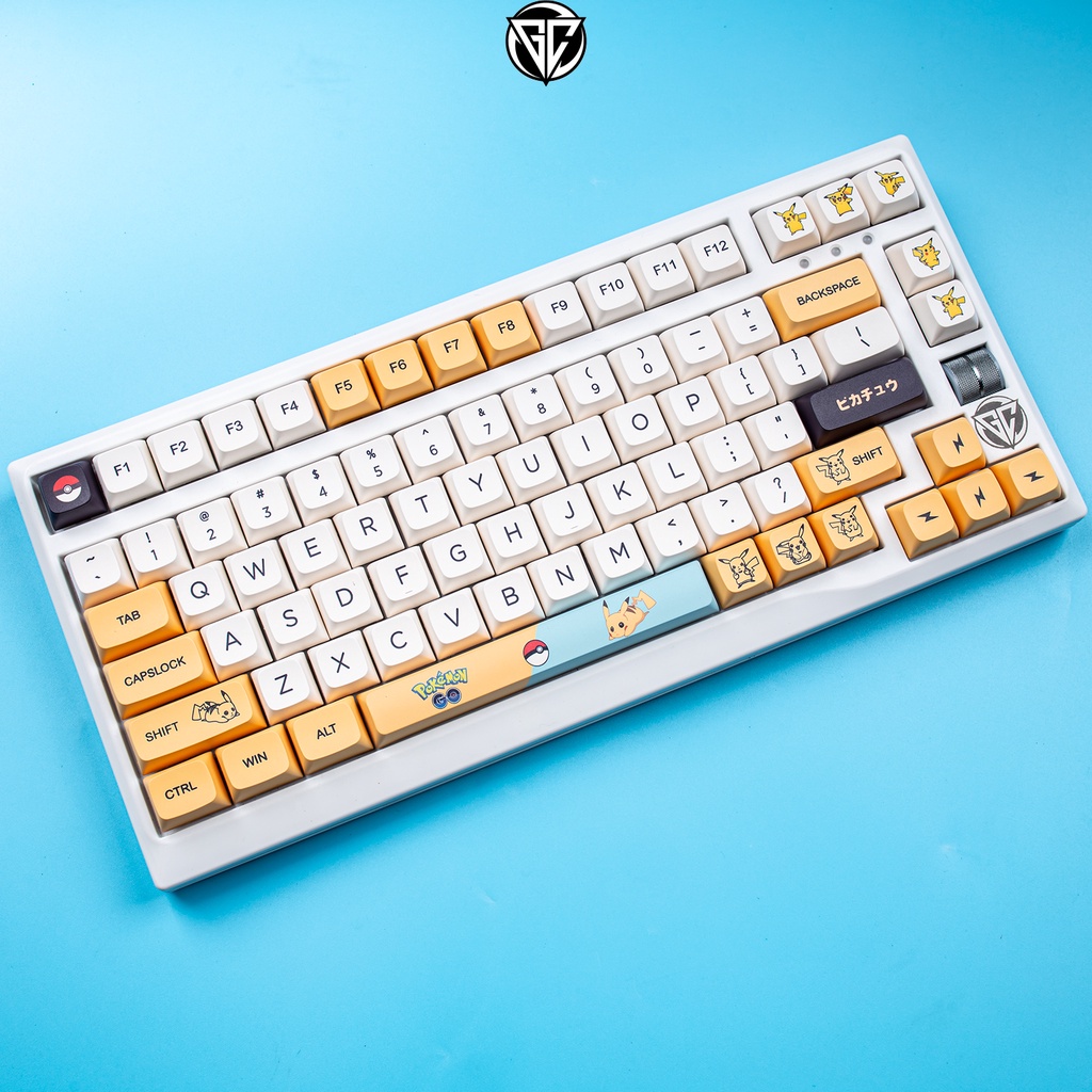Keycap Pikachu XDA 140 nút bàn phím cơ Thick PBT