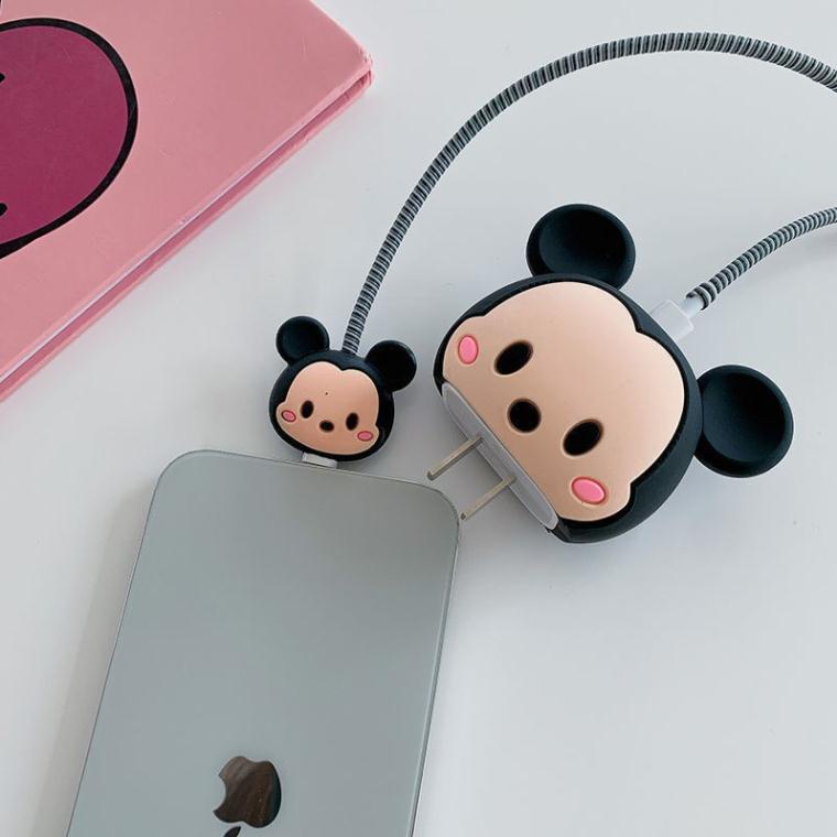 Combo ốp bảo vệ củ cáp sạc hình thú 3D ngộ nghĩnh