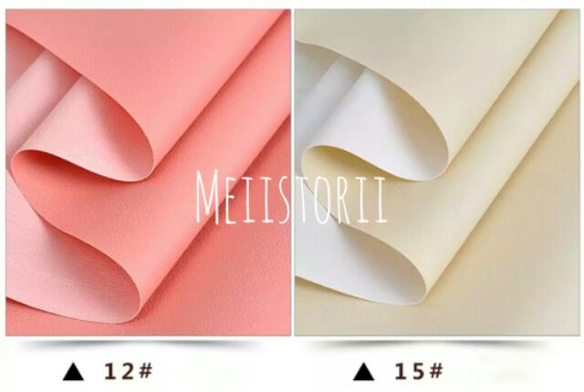 Combo 12 màu vải giả da simili làm đồ handmade 20x30cm