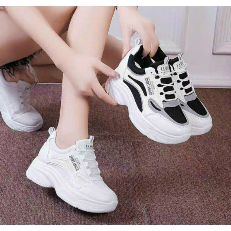 Giày thể thao độn đế ❤ giày sneaker đế độn 5p ful